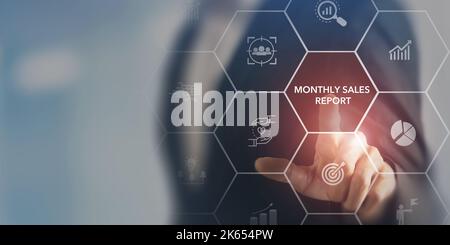 Monthly sales report concept. Data analytics for driving agile decision ...