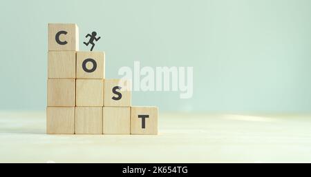 Cost Less Time Lean cost thinking concept. Cost reduction concept. Business process ...