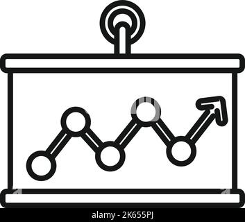 Banner graph icon outline vector. Creative solution. Design idea Stock Vector
