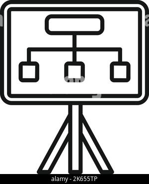 Solution banner icon outline vector. Business problem. Idea work Stock Vector