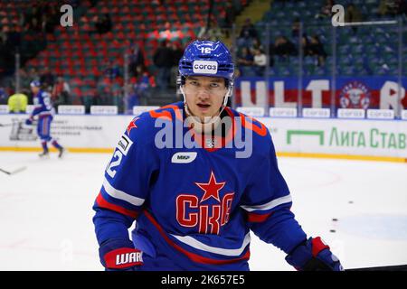 SKA Hockey Club player, Nikita Popugayev (No.81) seen in action during SKA Hockey Club player, Nikita Popugayev (No.81) seen in action during