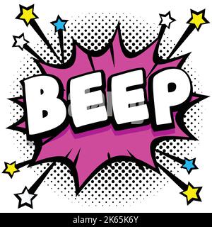 beep Comic book Speech explosion bubble vector art illustration for ...