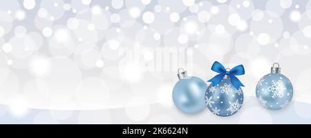 Seamless Abstract Vector Illustration With Christmas Balls And Luminous Red Background. Horizontally Repeatable. Stock Vector