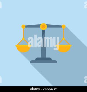 Expertise balance icon flat vector. Quality expert. Work trust isolated ...