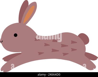 Running rabbit vector illustration ( for new year greeting card etc. ) Stock Vector