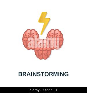 Brainstorming icon. 3d illustration from brain procces collection. Creative Brainstorming 3d icon for web design, templates, infographics and more Stock Vector