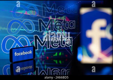 facebook logo on a smartphone display Stock Photo - Alamy