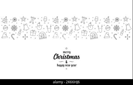 christmas ornament icons element banner. Vector ilustration Stock Vector