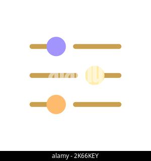 Filters button pixel perfect flat gradient color ui icon Stock Vector