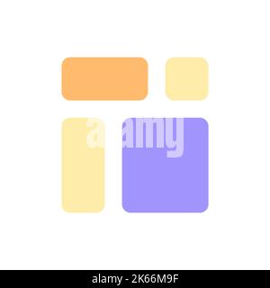 Content blocks pixel perfect flat gradient color ui icon Stock Vector