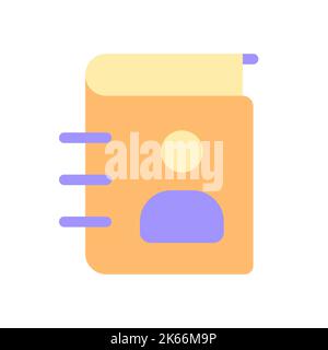 Contact list pixel perfect flat gradient color ui icon Stock Vector