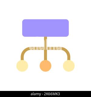 Data structuration process pixel perfect flat gradient color ui icon Stock Vector
