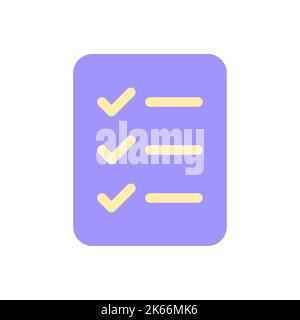 Checklist of completed tasks pixel perfect flat gradient color ui icon Stock Vector