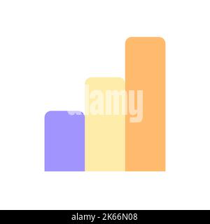 Bar chart pixel perfect flat gradient color ui icon Stock Vector