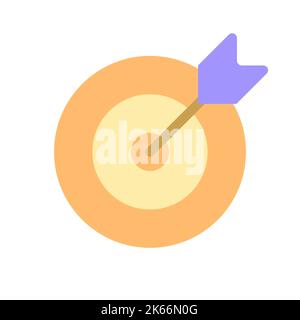 Reaching target pixel perfect flat gradient color ui icon Stock Vector