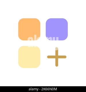 Menu with add option pixel perfect flat gradient color ui icon Stock Vector