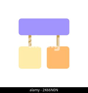 Block diagram pixel perfect flat gradient color ui icon Stock Vector