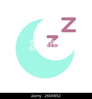 Sleep flat color ui icon Stock Vector