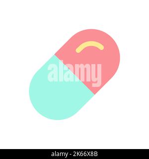 Medication flat color ui icon Stock Vector