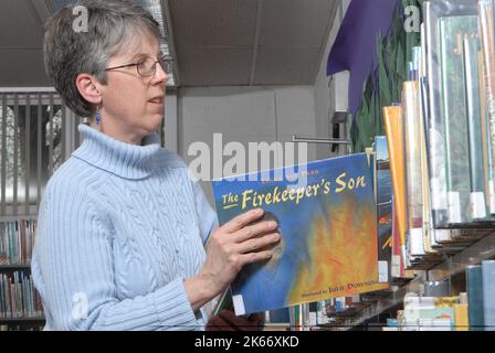 Library Assistant, Clerical Stock Photo
