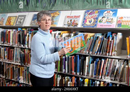 Library Assistant, Clerical Stock Photo