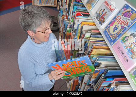 Library Assistant, Clerical Stock Photo