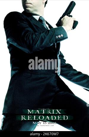 HUGO WEAVING, THE MATRIX RELOADED, 2003 Stock Photo