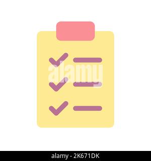 Checklist flat color ui icon Stock Vector