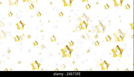 Image of stars falling over white background Stock Photo