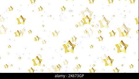 Image of stars falling over white background Stock Photo