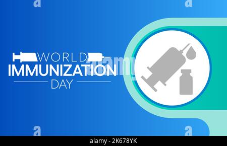World Immunization day is observed every year on November 10 Stock Vector