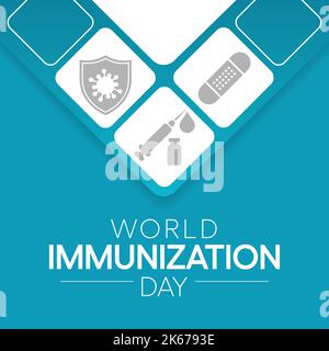World Immunization day is observed every year on November 10 Stock Vector