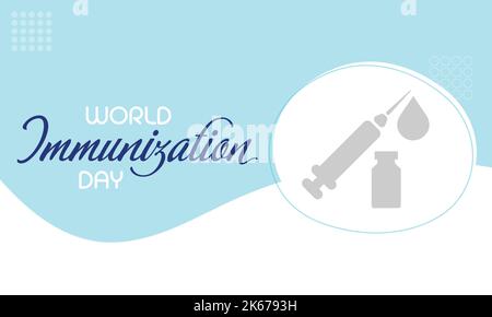 World Immunization day is observed every year on November 10 Stock Vector