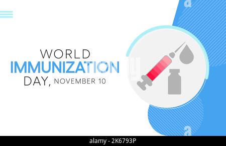 World Immunization day is observed every year on November 10 Stock Vector