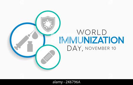 World Immunization day is observed every year on November 10 Stock Vector