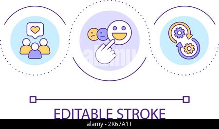Maintain customer experience loop concept icon Stock Vector