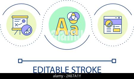 Content strategy loop concept icon Stock Vector