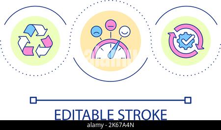 Open to changes loop concept icon Stock Vector