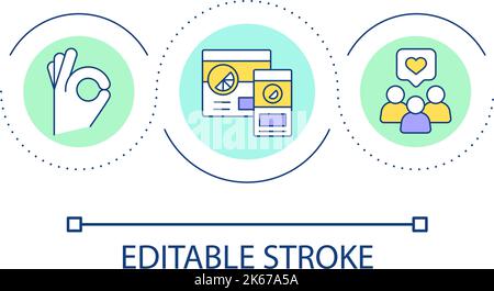Website content loop concept icon Stock Vector