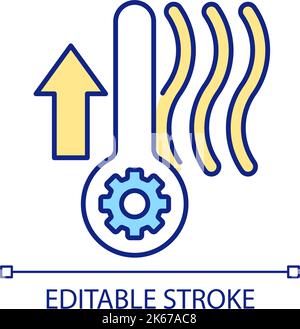 Temperature regulation RGB color icon Stock Vector