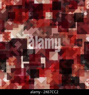 Red rust colors seamless pattern camouflage background of pixel spots Stock Vector