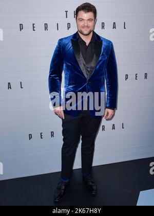 Los Angeles, United States. 11th Oct, 2022. LOS ANGELES, CALIFORNIA, USA - OCTOBER 11: Author Austin Rising arrives at the Los Angeles Premiere Of Amazon Prime Video's 'The Peripheral' held at The Theatre at Ace Hotel on October 11, 2022 in Los Angeles, California, United States. ( Credit: Image Press Agency/Alamy Live News Stock Photo