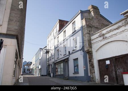Views of Chepstow town centre, in Monmouthshire in Wales in the UK Stock Photo