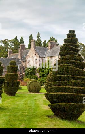 Fingask Castle is a rural wedding venue between Perth & Dundee, Scotland Stock Photo