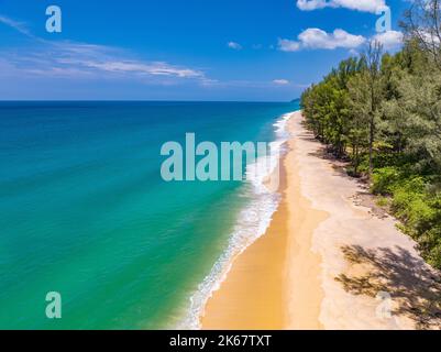 Aerial view of Khao Lampi Hat Thai Mueang National Park in Khao Lak, Phang Nga, Thailand Stock Photo