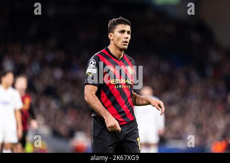 Copenhagen, Denmark. 11th Oct, 2022. Rodri (16) of Manchester City seen during the UEFA Champions League match between FC Copenhagen and Manchester City at Parken in Copenhagen. (Photo Credit: Gonzales Photo/Alamy Live News Stock Photo