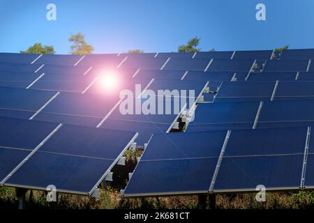 Rural Solar panels. Stock Photo