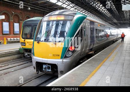 irish rail class 22000 train to maigh nuad maynooth at connolly station dublin republic of ireland Stock Photo