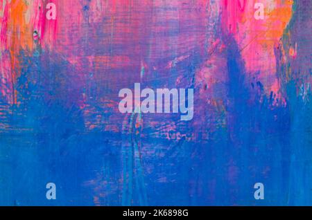 Macro of Multi Colored Paint Abstract Horizontal Stock Photo