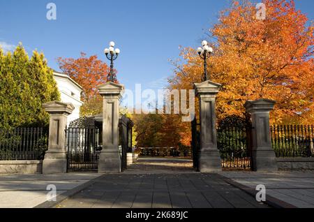 Rideau Hall Governor General Of Canada in Ottawa Canada during Fall Season Horizontal Stock Photo